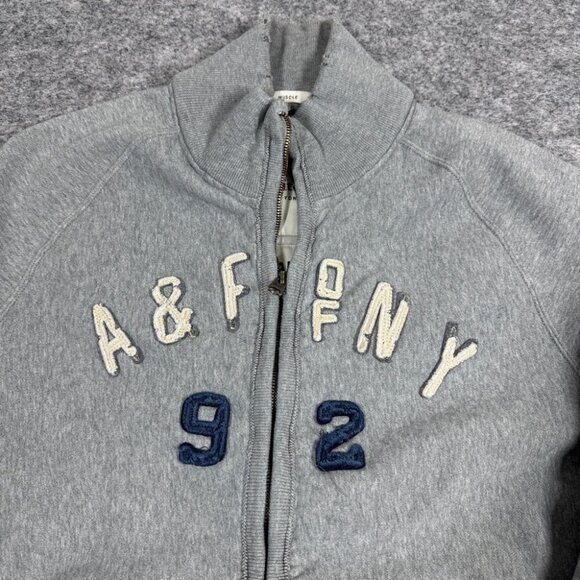 Abercrombie & Fitch Men's Y2K Light Gray High Neck Zip Up Jacket Size XL - Picture 2 of 16